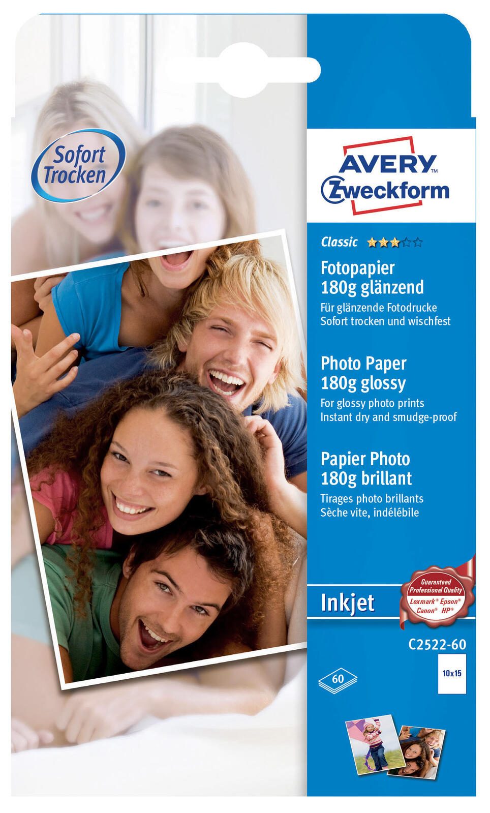 AVERY Zweckform Fotopapier 10,0 x 15,0 cm glänzend 180 g/m²