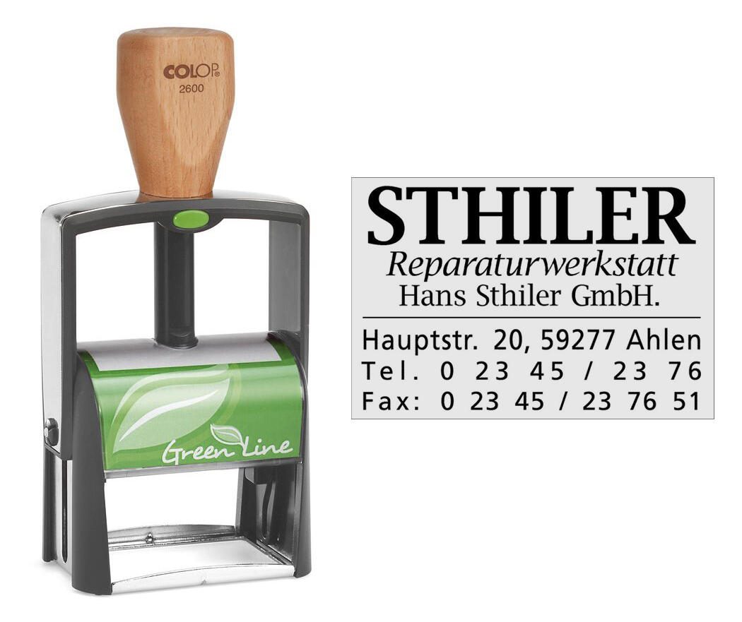 COLOP Textstempel, individualisierbar 2300 Greenline ohne Logo
