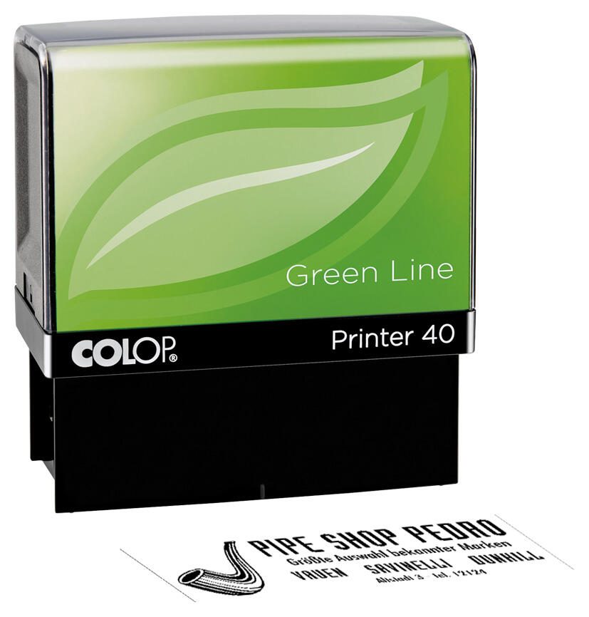 COLOP Textstempel, individualisierbar Printer 40 Greenline mit Logo