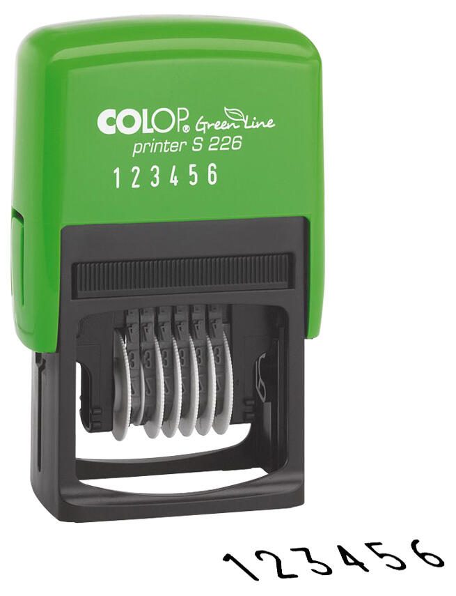 COLOP Ziffernstempel Printer S226 Greenline grün