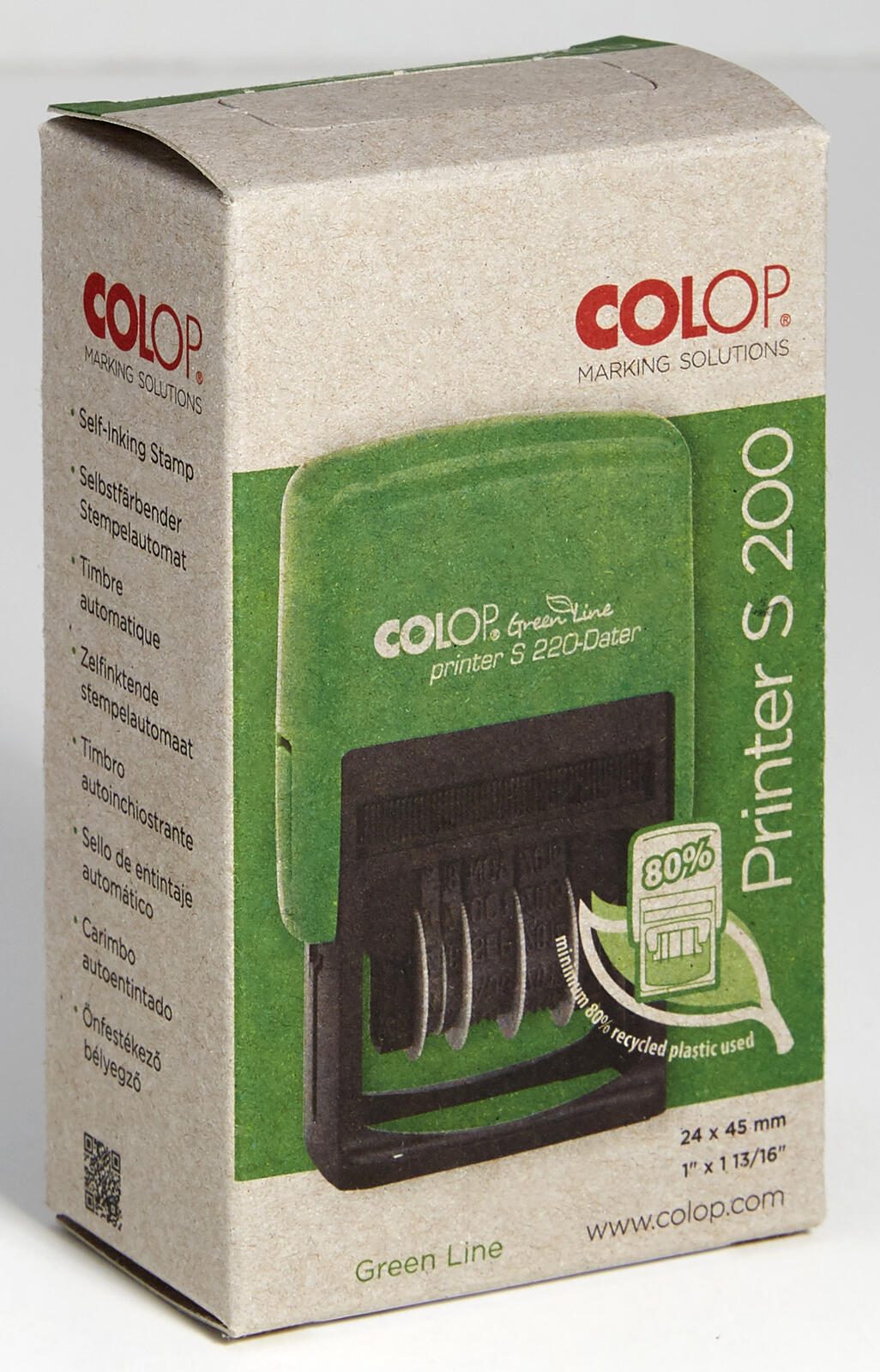 COLOP Textstempel Printer 220/W Greenlin grün