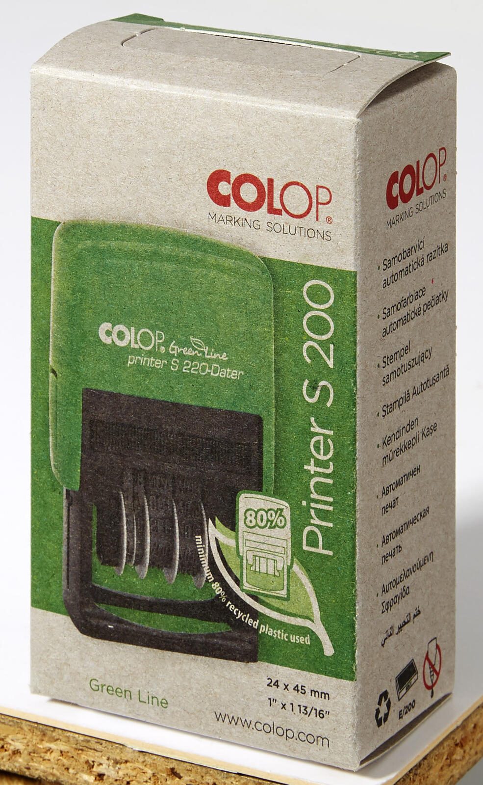 COLOP Textstempel Printer 220/W Greenlin grün