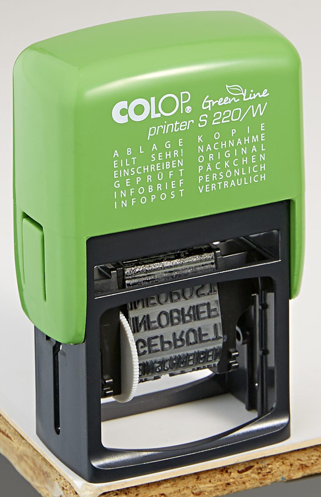 COLOP Textstempel Printer 220/W Greenlin grün