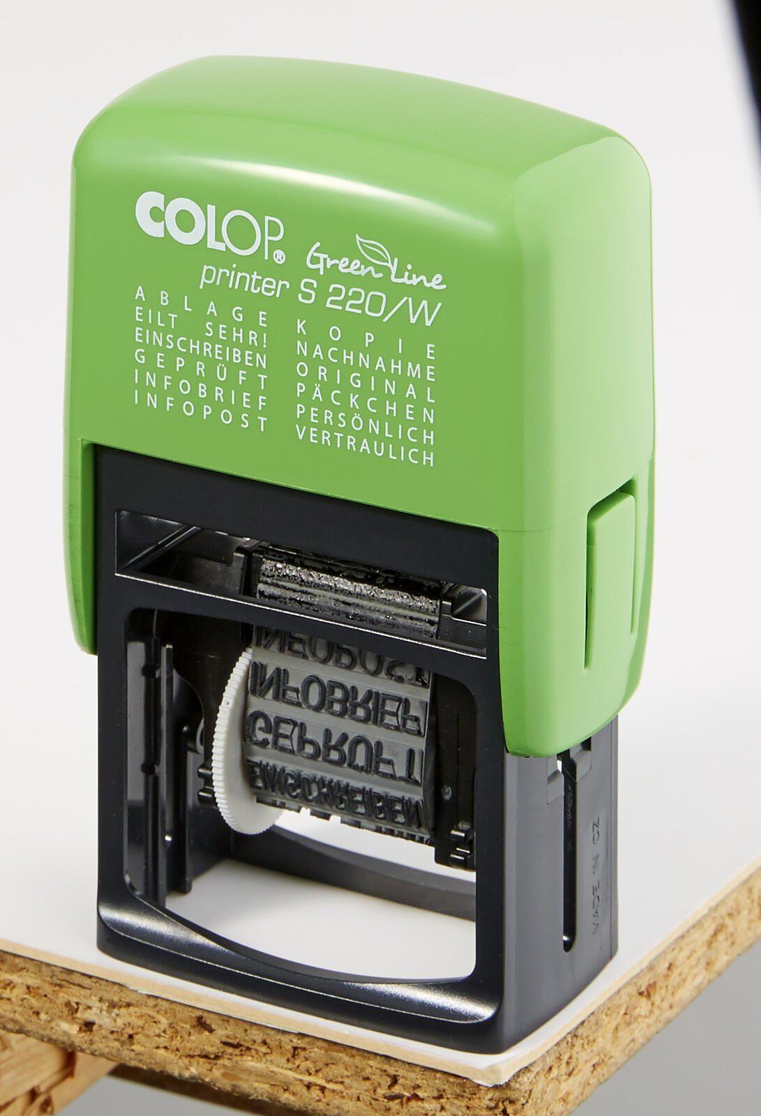 COLOP Textstempel Printer 220/W Greenlin grün