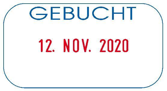 COLOP Datumstempel mit Text Printer 260/L3 'GEBUCHT'