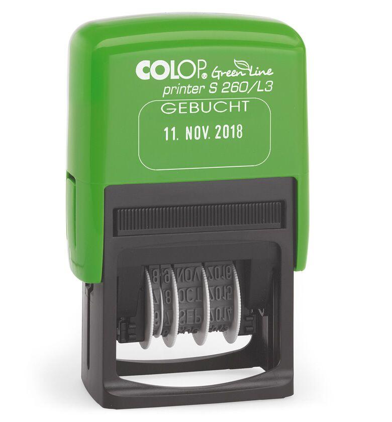 COLOP Datumstempel mit Text Printer 260/L3 'GEBUCHT'