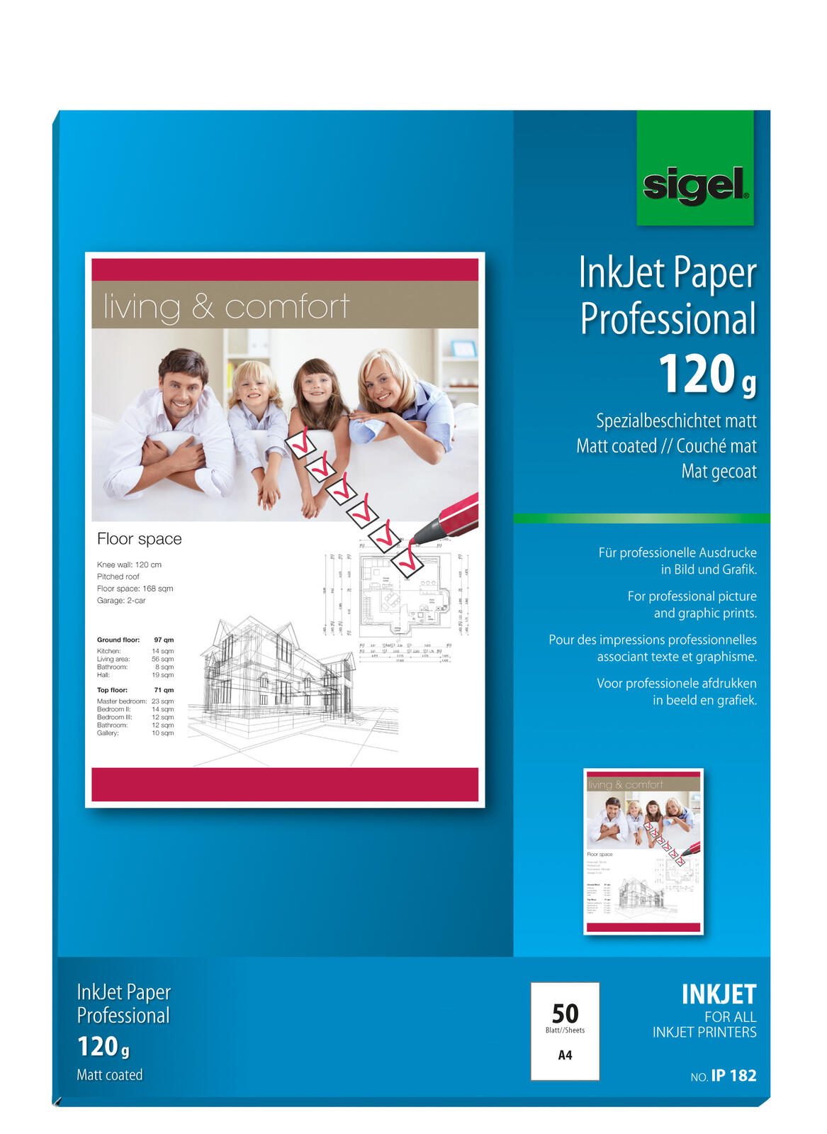SIGEL Fotopapier Inkjet DIN A4 matt 120 g/m²