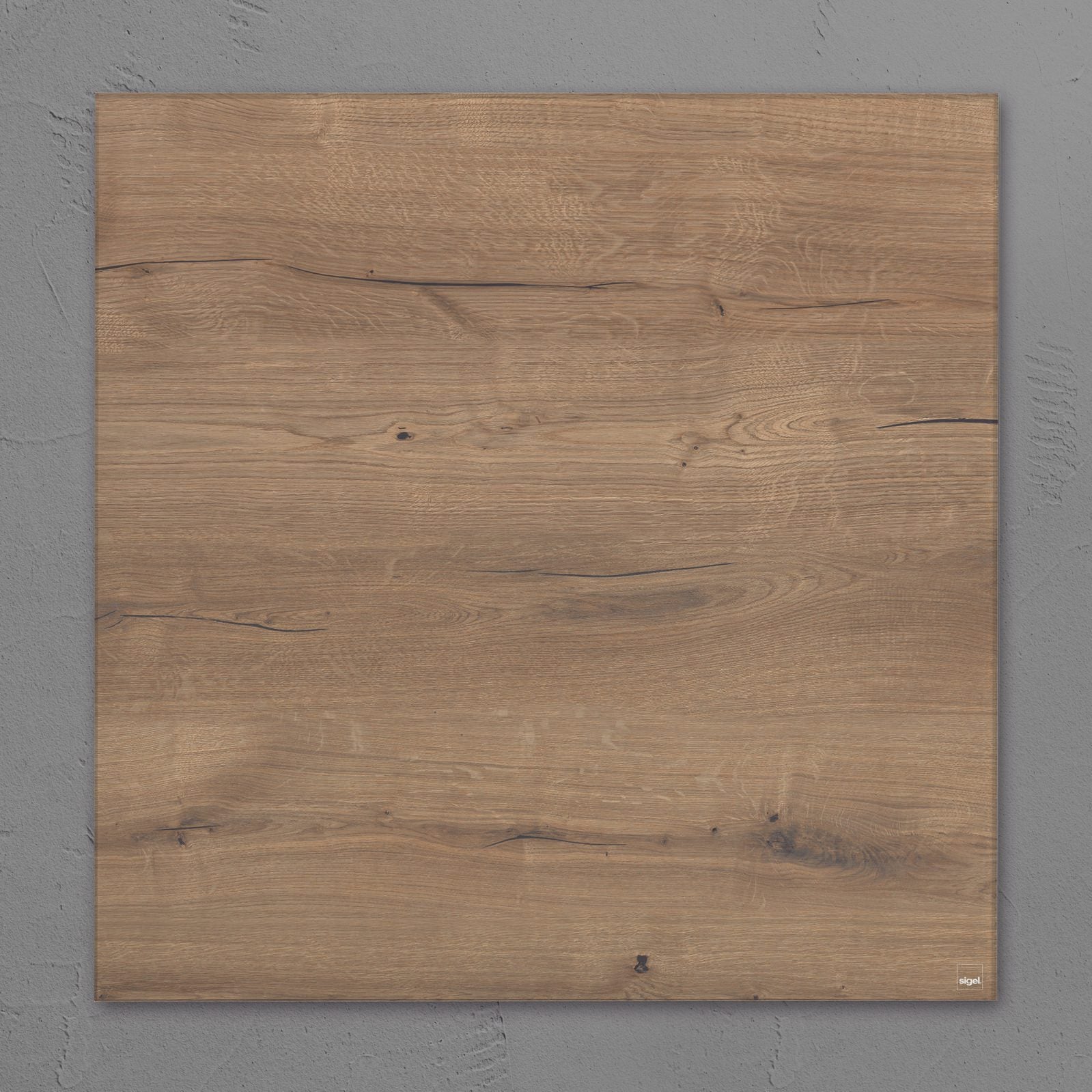 SIGEL Glas-Magnettafel 48,0 x 48,0 cm Natural Wood
