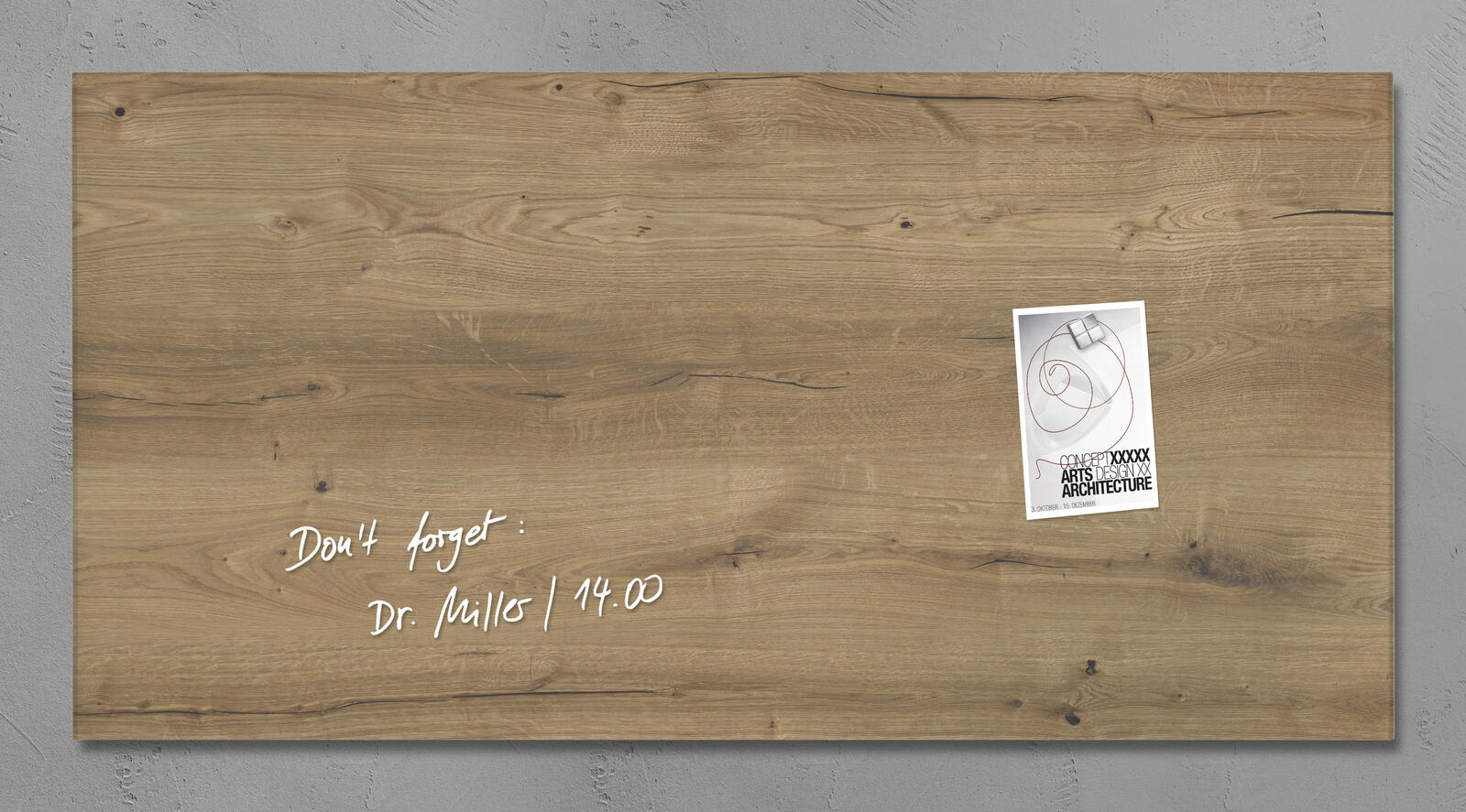 SIGEL Glas-Magnettafel 91,0 x 46,0 cm Natural Wood