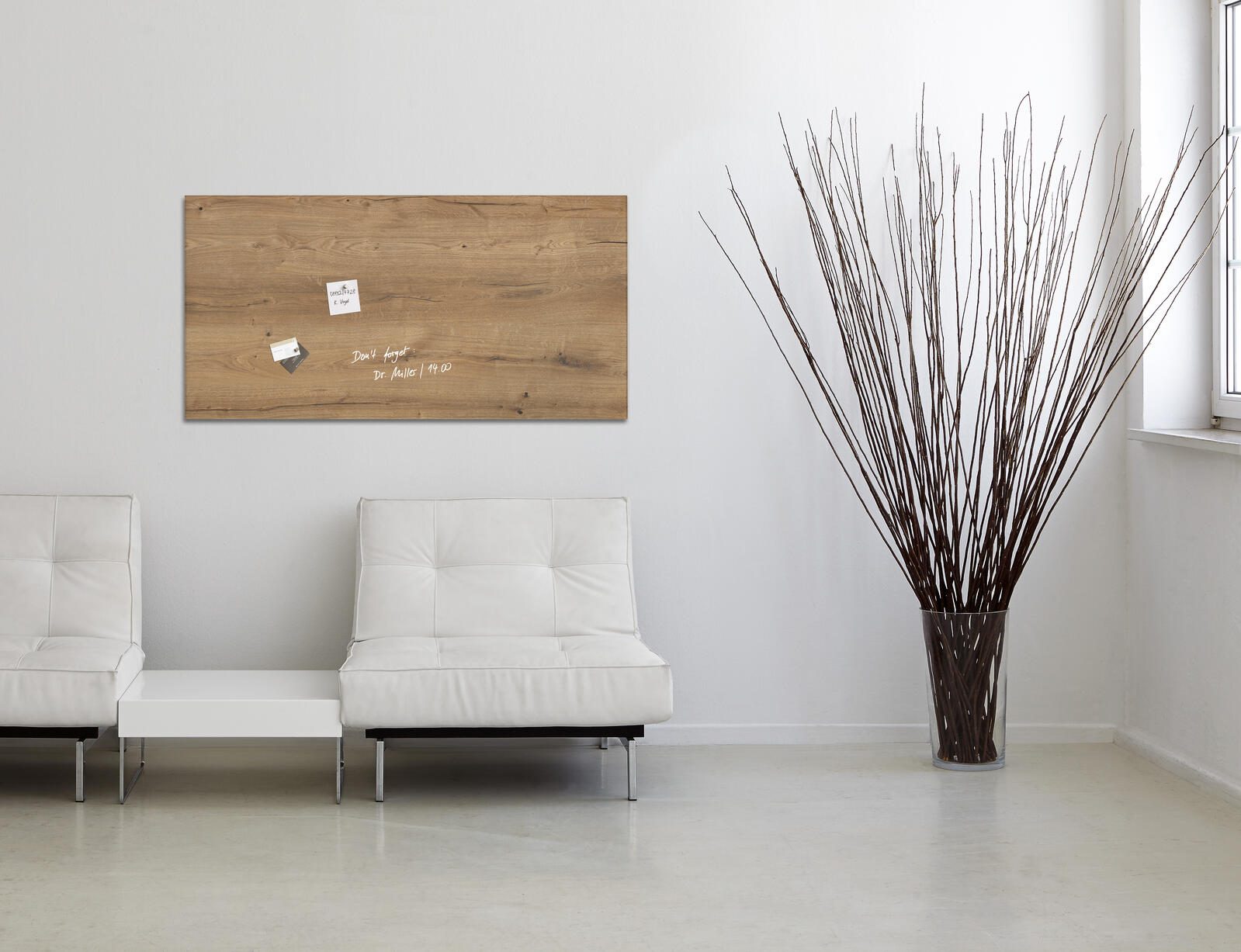 SIGEL Glas-Magnettafel 91,0 x 46,0 cm Natural Wood