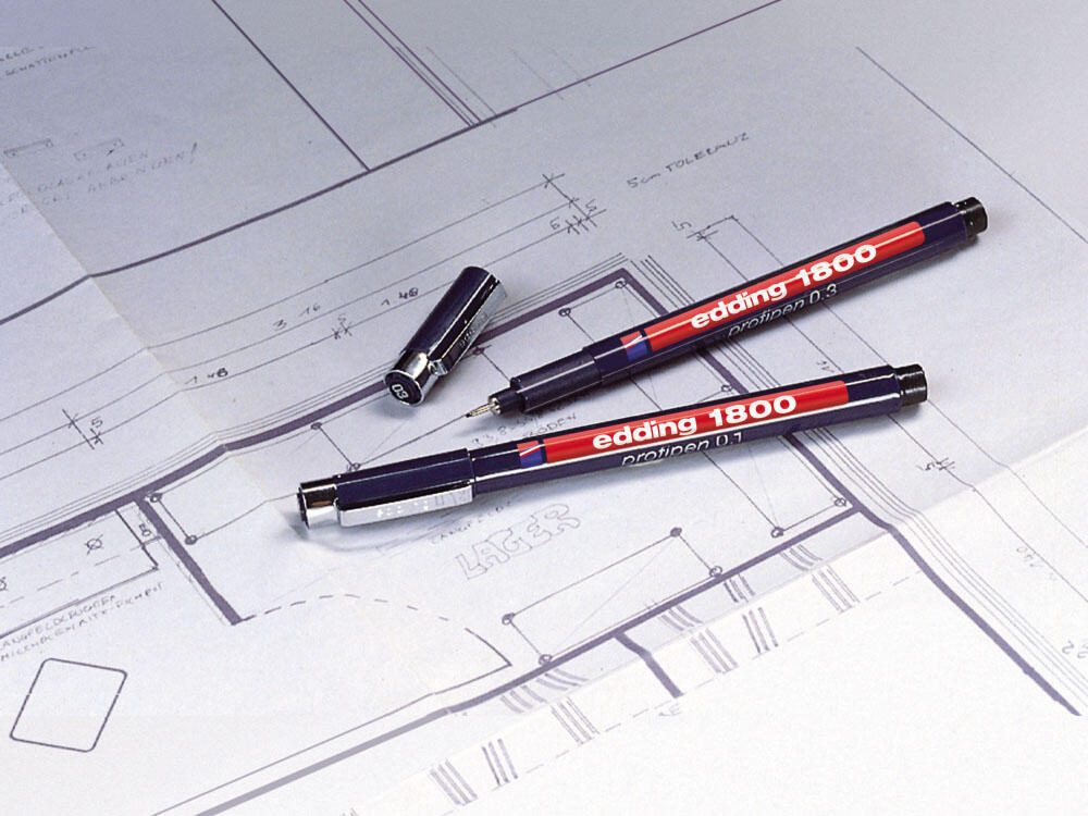 edding 1800 Fineliner 0.25 mm Schwarz