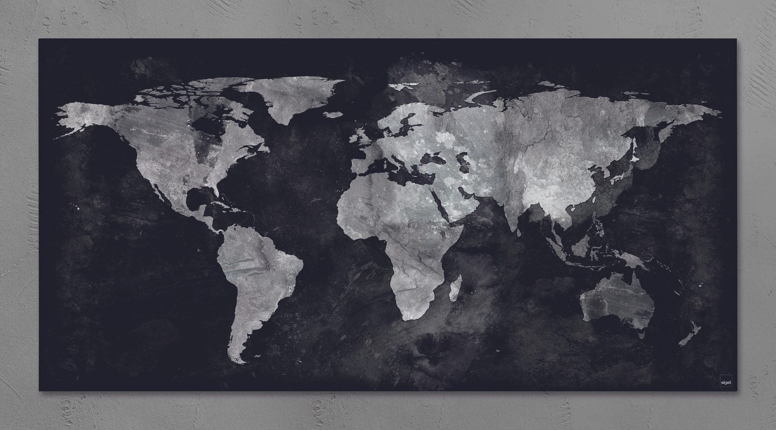 SIGEL Glas-Magnettafel 91,0 x 46,0 cm World-Map