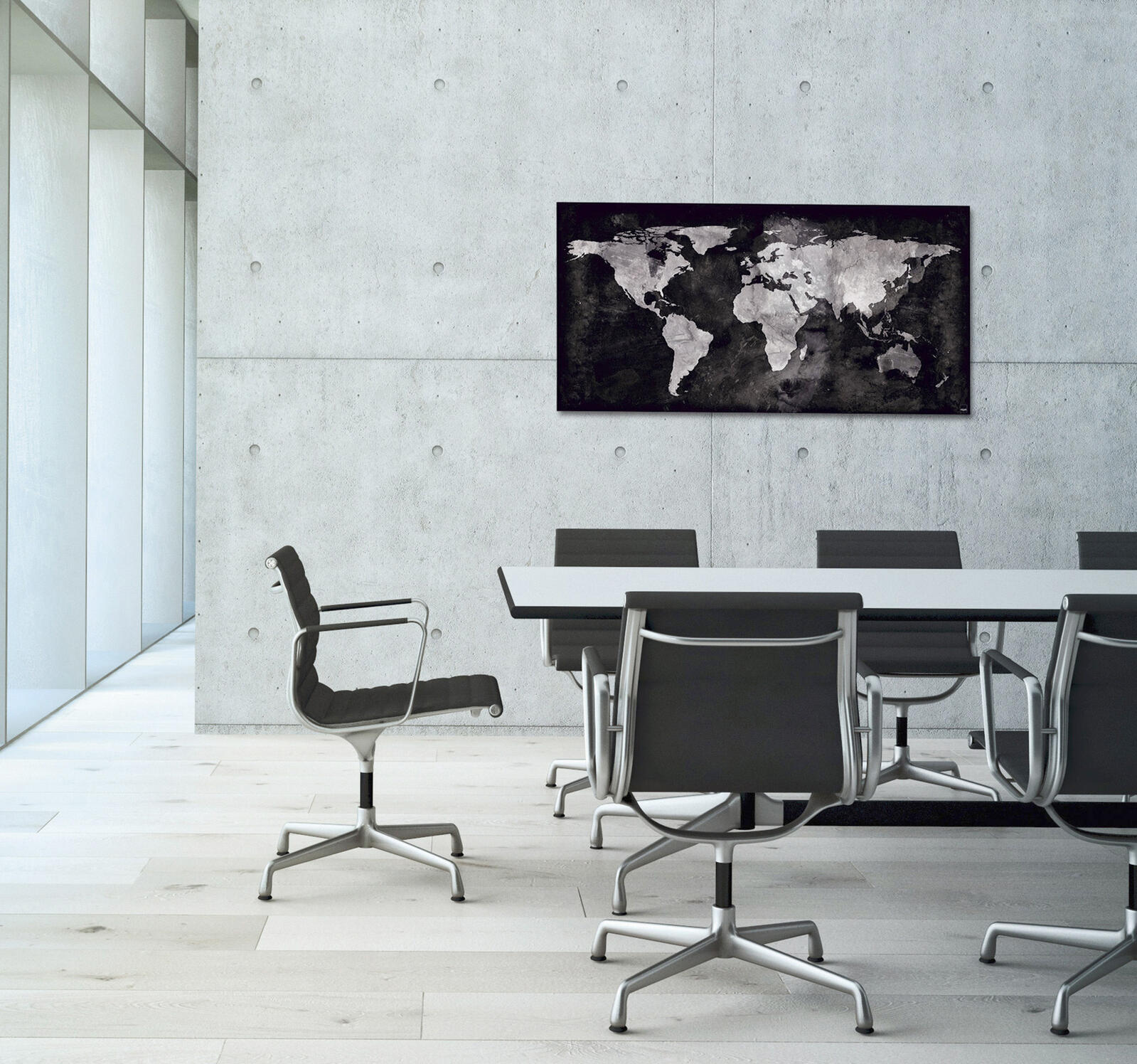 SIGEL Glas-Magnettafel 91,0 x 46,0 cm World-Map