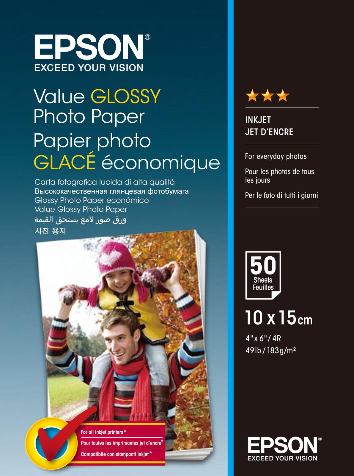 Epson Fotopapier Value Glossy 10,0 x 15,0 cm hochglänzend 183 g/m²