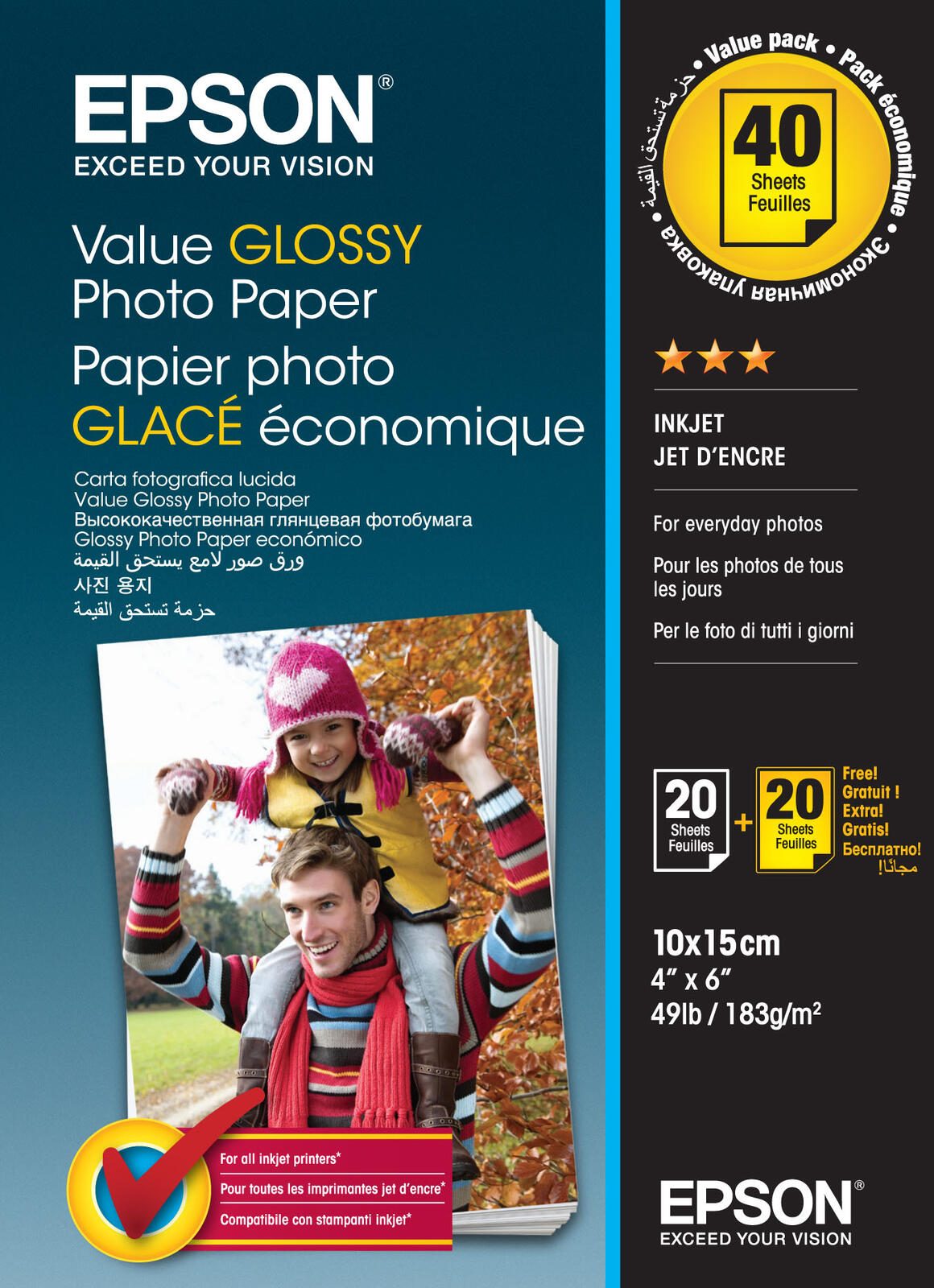 Epson Fotopapier Value Glossy 10,0 x 15,0 cm hochglänzend 183 g/m²