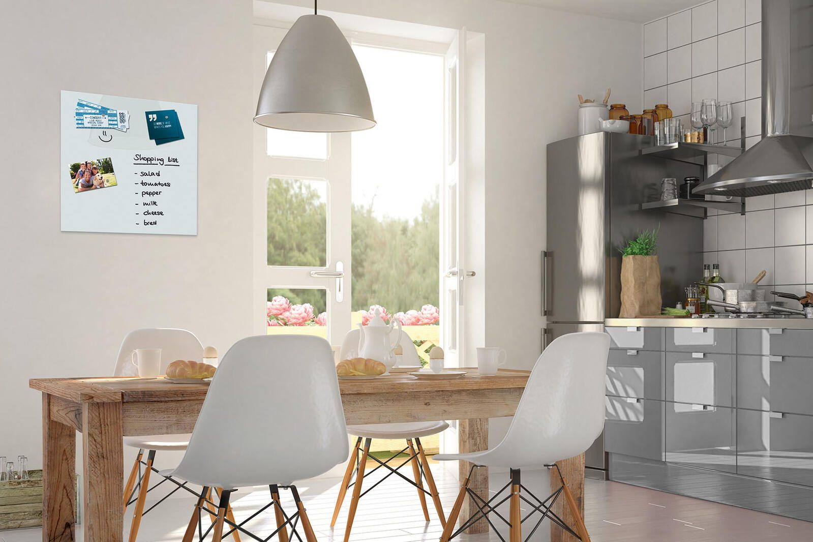 Be!Board® Glas-Magnettafel 45,0 x 45,0 cm weiß