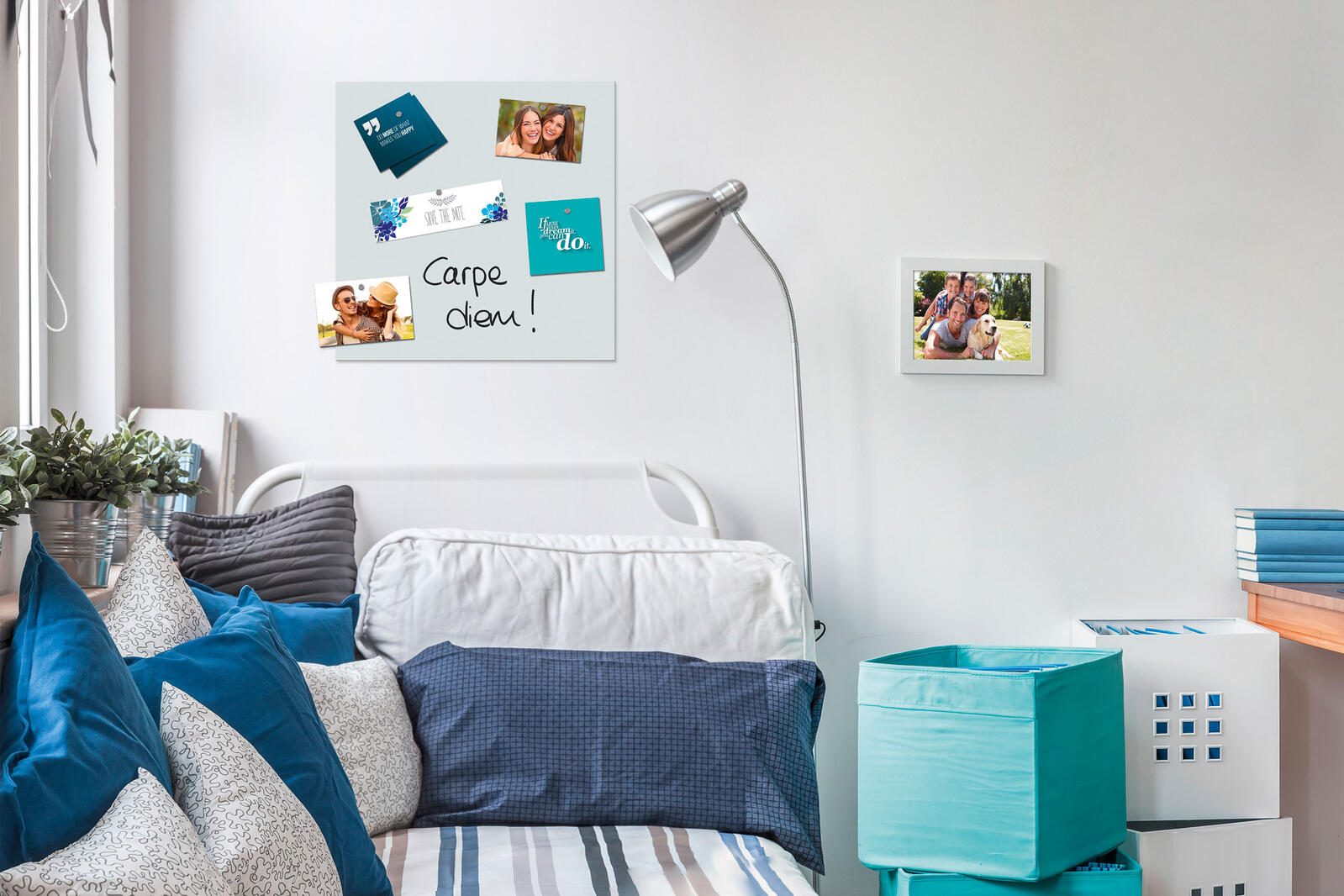 Be!Board® Glas-Magnettafel 45,0 x 45,0 cm weiß