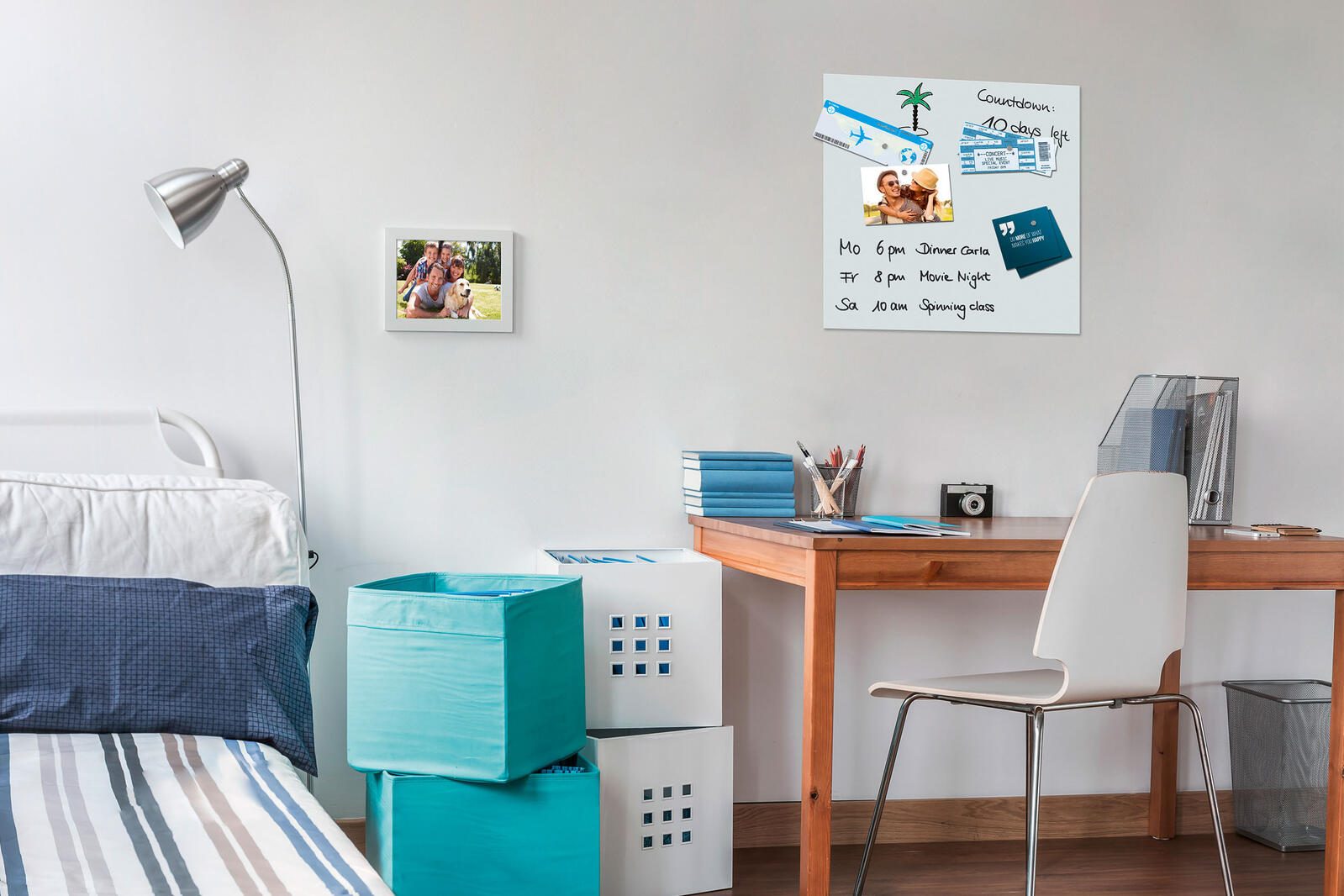 Be!Board® Glas-Magnettafel 45,0 x 45,0 cm weiß