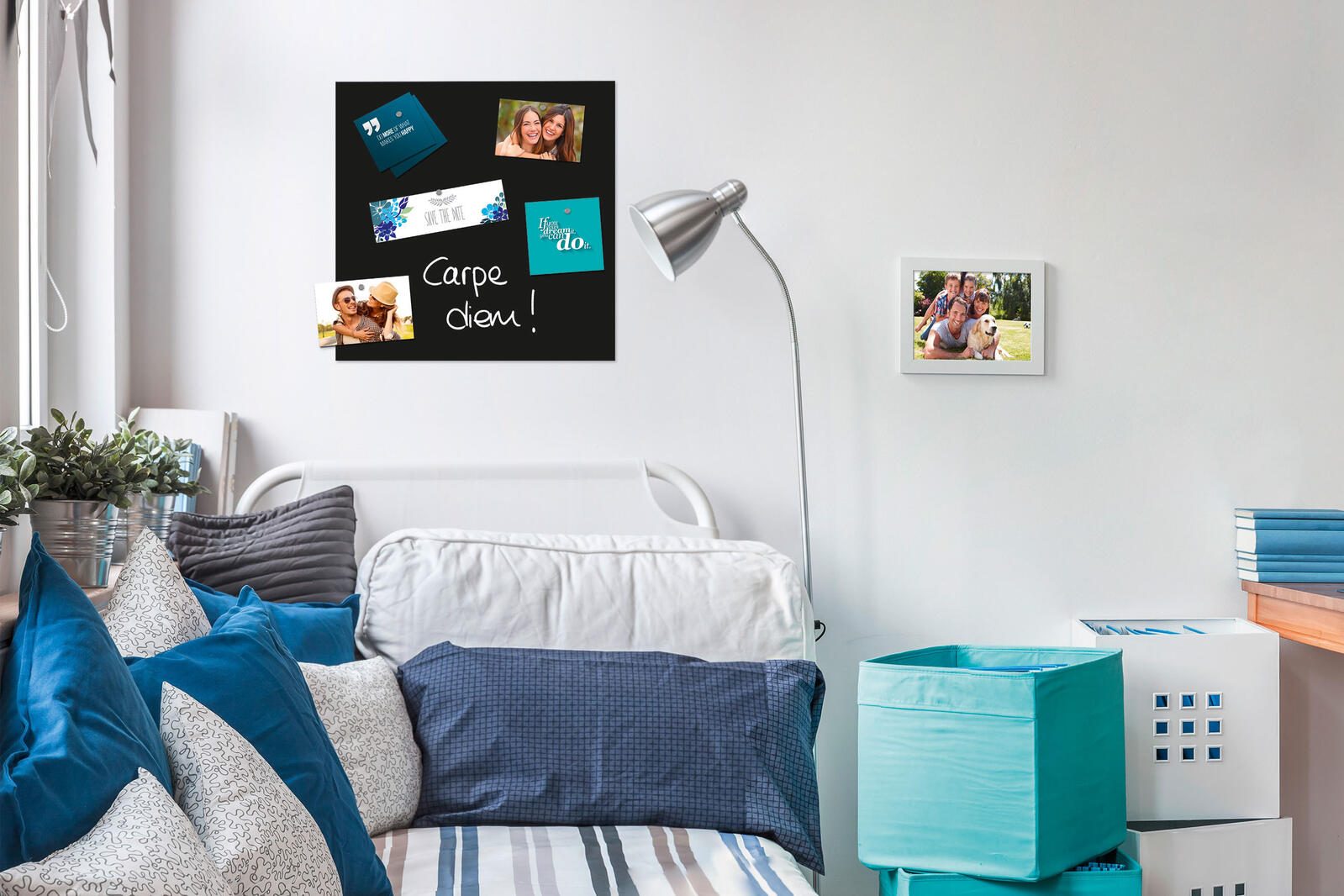 Be!Board® Glas-Magnettafel 45,0 x 45,0 cm schwarz