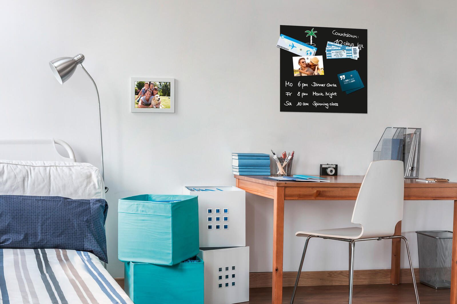 Be!Board® Glas-Magnettafel 45,0 x 45,0 cm schwarz