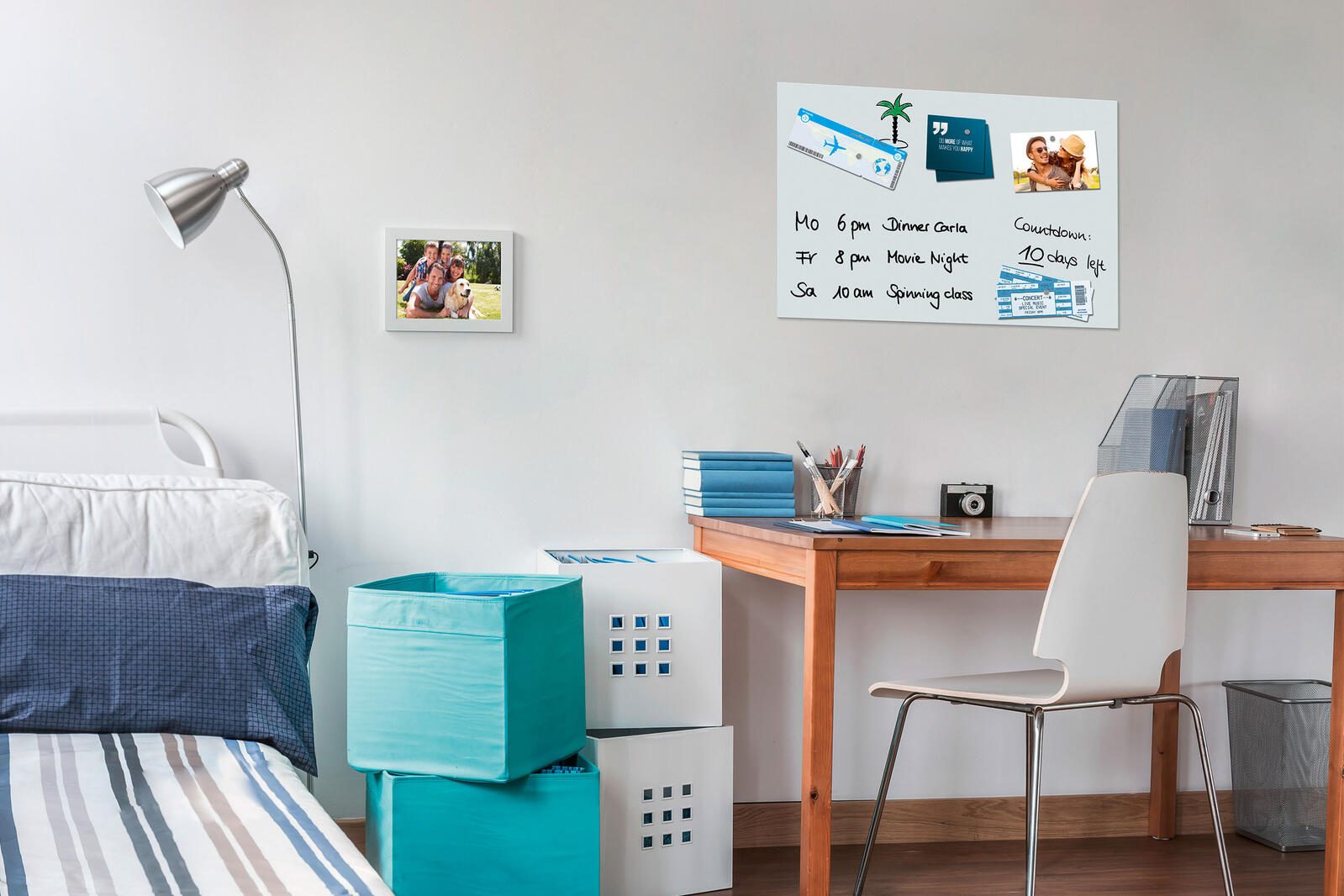 Be!Board® Glas-Magnettafel 60,0 x 40,0 cm weiß