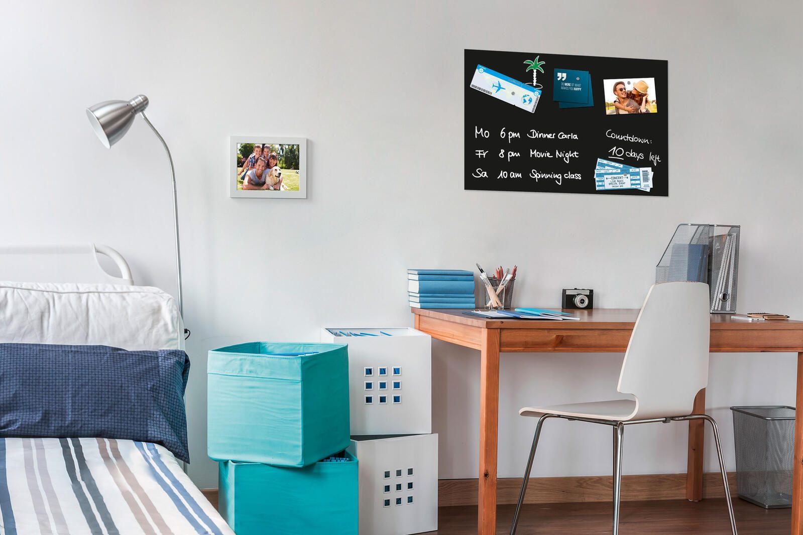 Be!Board® Glas-Magnettafel 60,0 x 40,0 cm schwarz