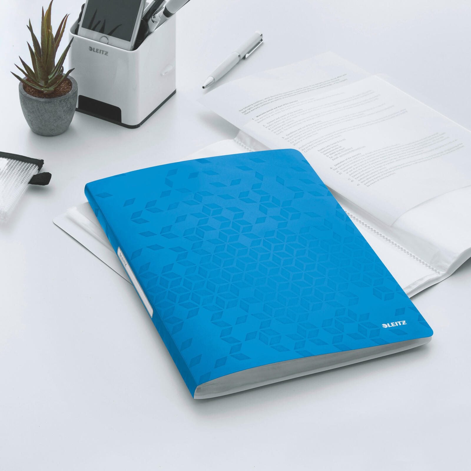 LEITZ Sichtbuch DIN A4 blau-metallic