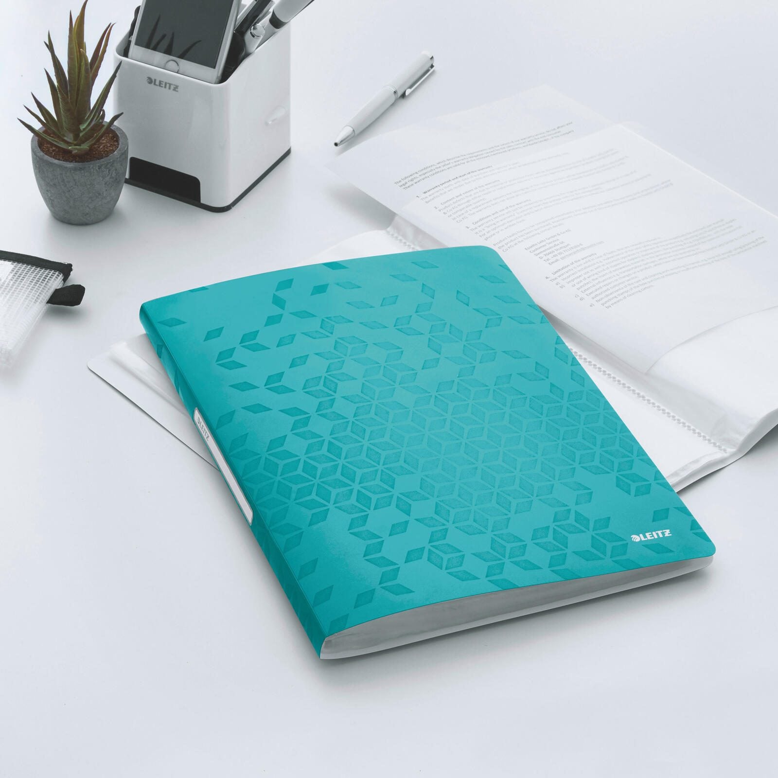 LEITZ Sichtbuch DIN A4 eisblau-metallic
