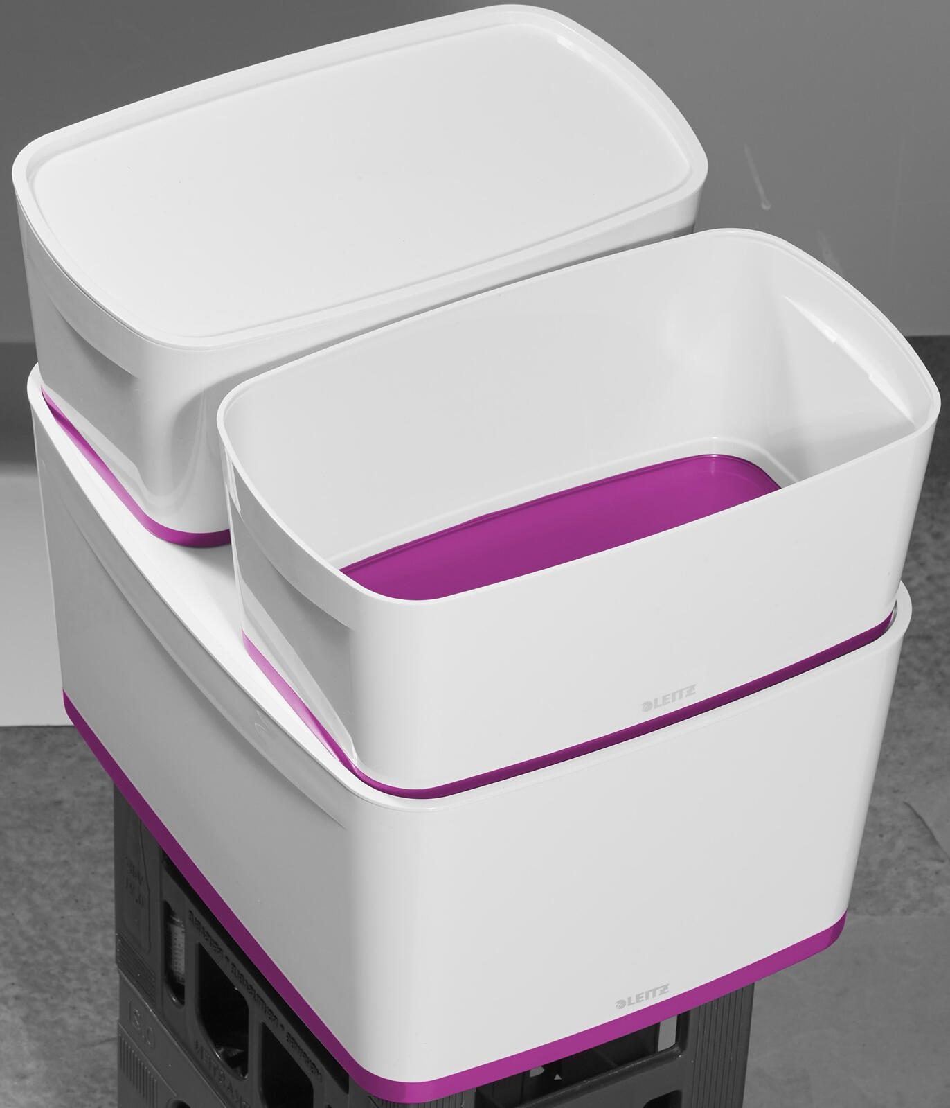 LEITZ Aufbewahrungsbox 18,0 l - 38,5 x 31,8 x 19,8 cm perlweiß/pink