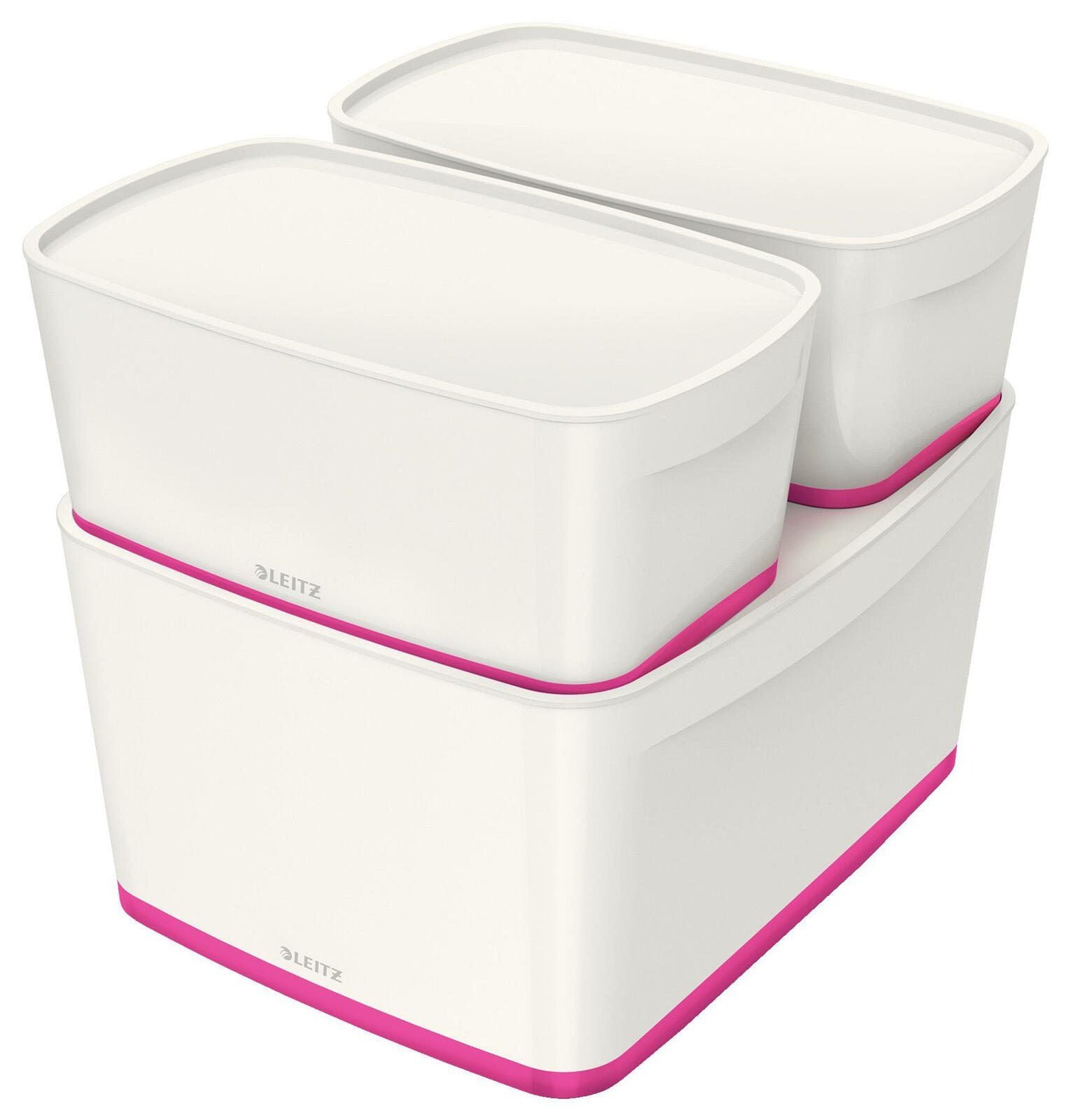 LEITZ Aufbewahrungsbox 18,0 l - 38,5 x 31,8 x 19,8 cm perlweiß/pink