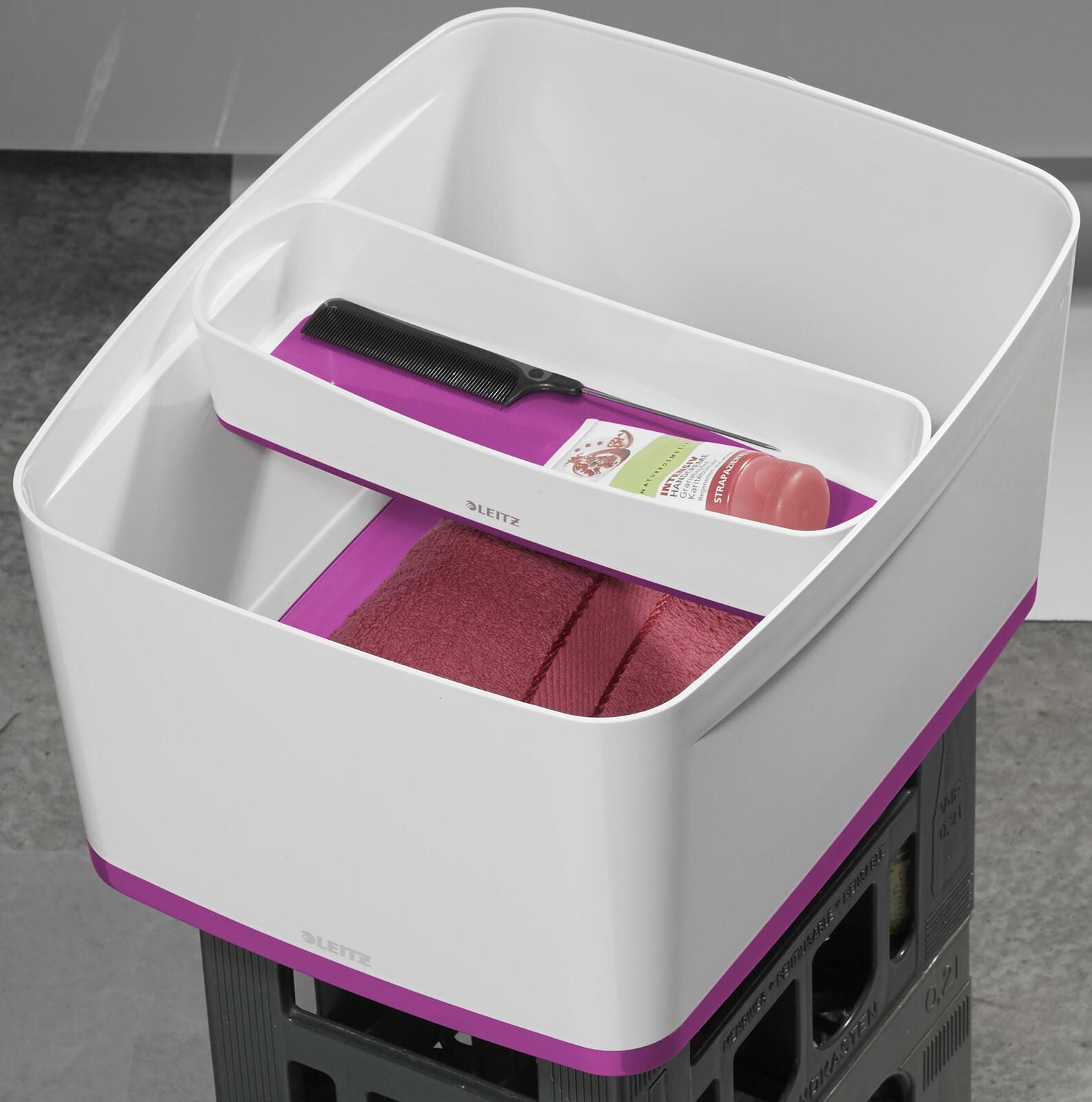 LEITZ Aufbewahrungsbox 18,0 l - 38,5 x 31,8 x 19,8 cm perlweiß/pink
