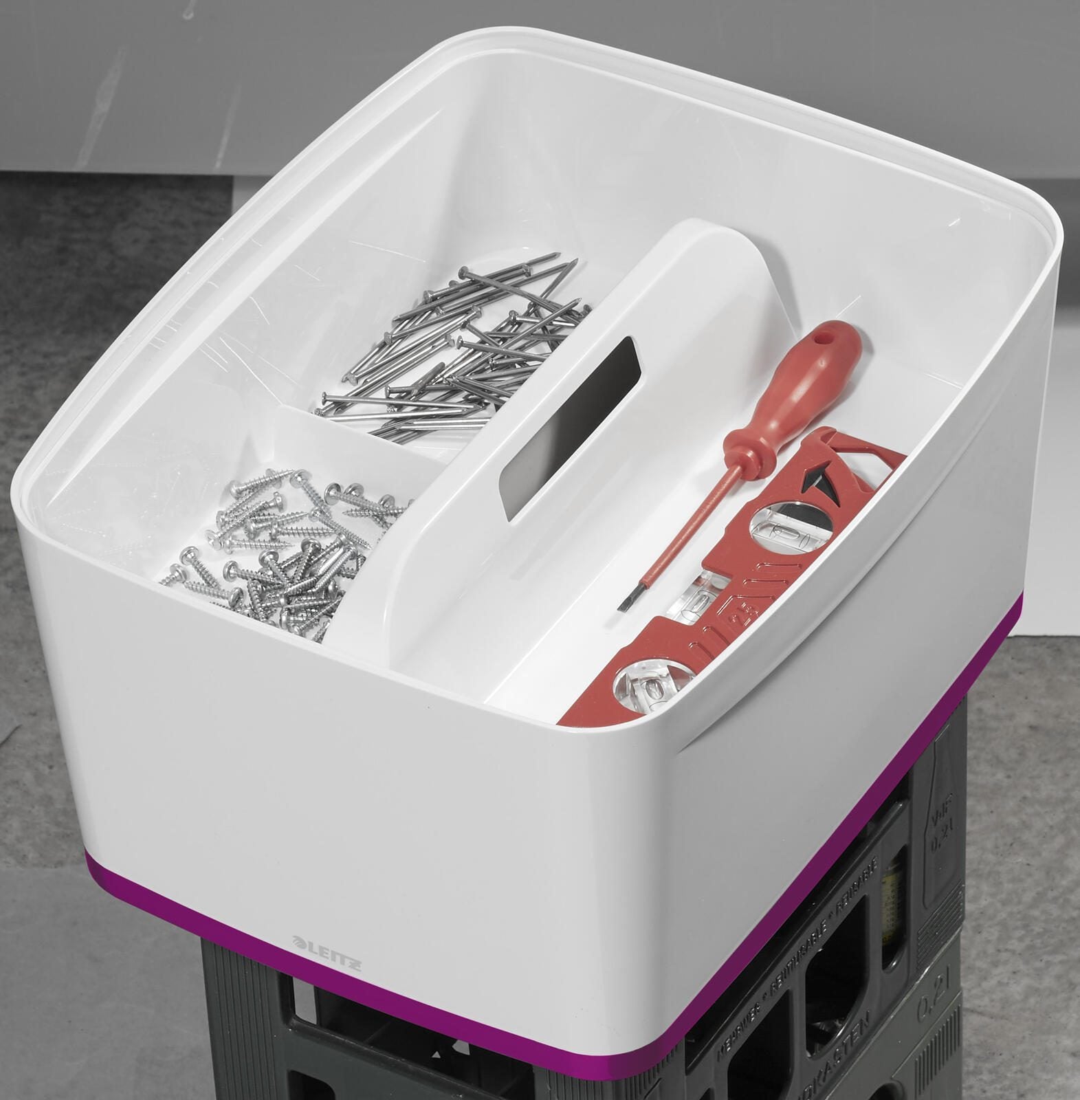 LEITZ Aufbewahrungsbox 18,0 l - 38,5 x 31,8 x 19,8 cm perlweiß/pink