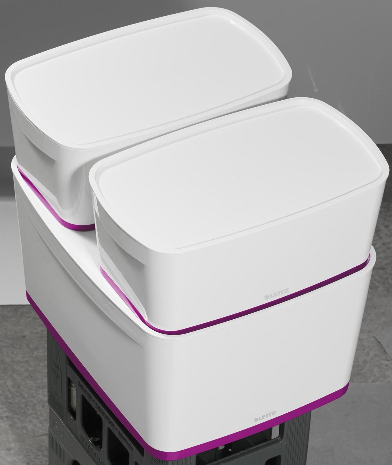 LEITZ Aufbewahrungsbox 18,0 l - 38,5 x 31,8 x 19,8 cm perlweiß/pink