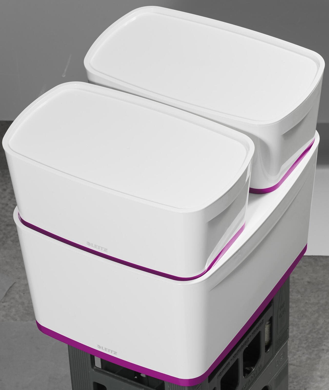 LEITZ Aufbewahrungsbox 18,0 l - 38,5 x 31,8 x 19,8 cm perlweiß/pink