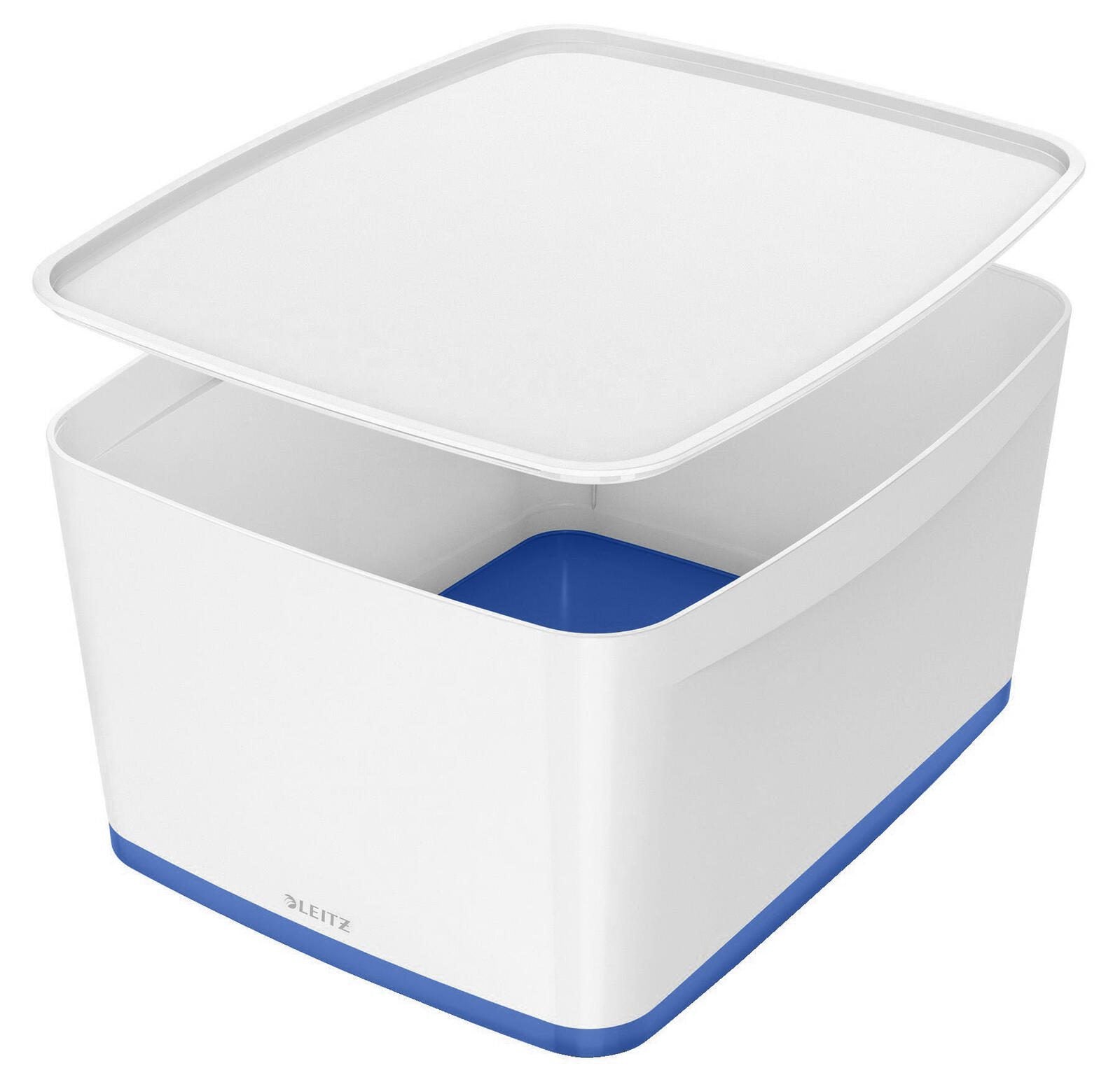 LEITZ Aufbewahrungsbox 18,0 l - 38,5 x 31,8 x 19,8 cm perlweiß/blau