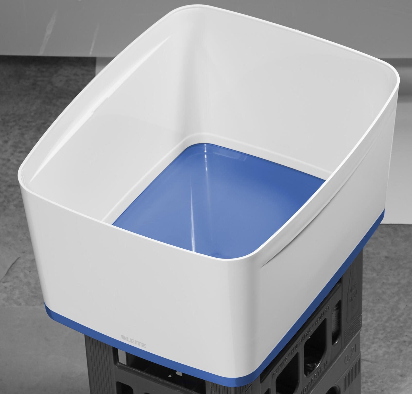 LEITZ Aufbewahrungsbox 18,0 l - 38,5 x 31,8 x 19,8 cm perlweiß/blau
