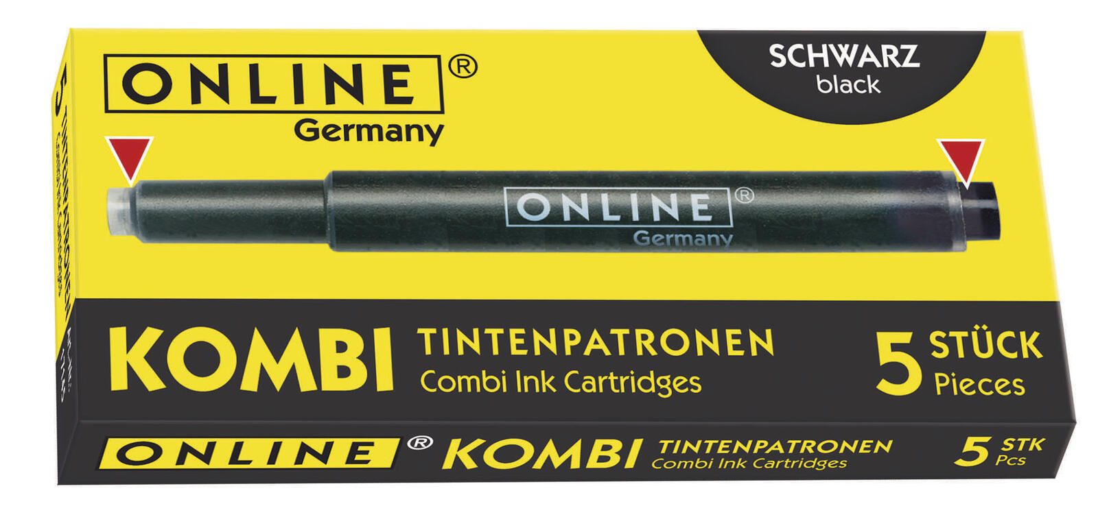 ONLINE® Tintenpatronen für Füller schwarz