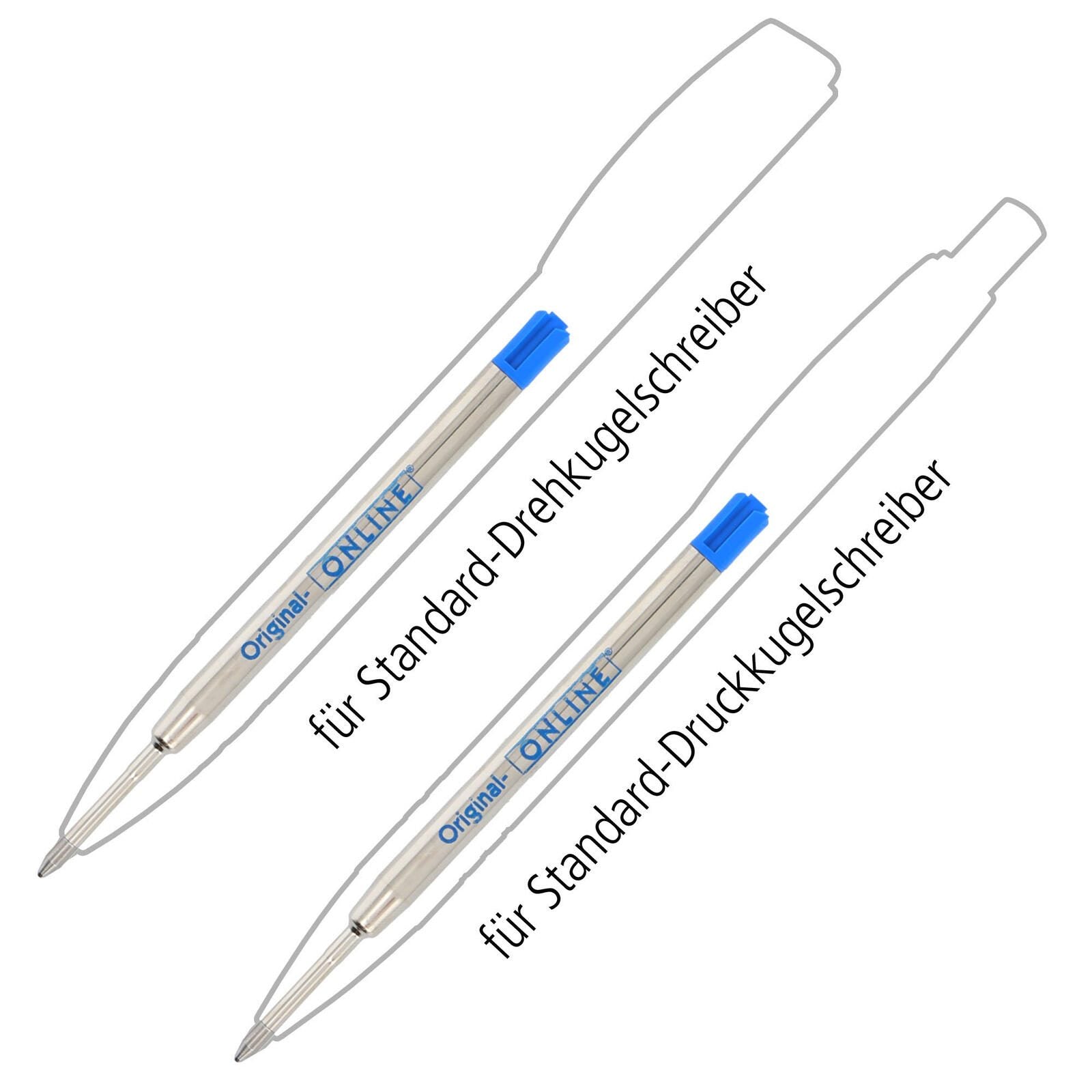 ONLINE® Kugelschreiberminen für Großraumminen-Kugelschreiber 0.6 mm Schwarz