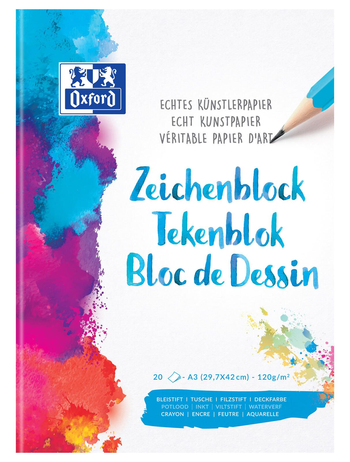OXFORD Zeichenblock DIN A3 20 Blatt