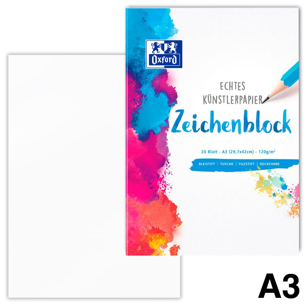 OXFORD Zeichenblock DIN A3 20 Blatt