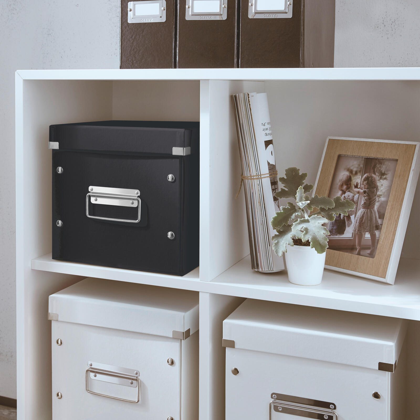 LEITZ Aufbewahrungsbox Click&Store 10,0 l - 26,0 x 26,0 x 24,0 cm schwarz