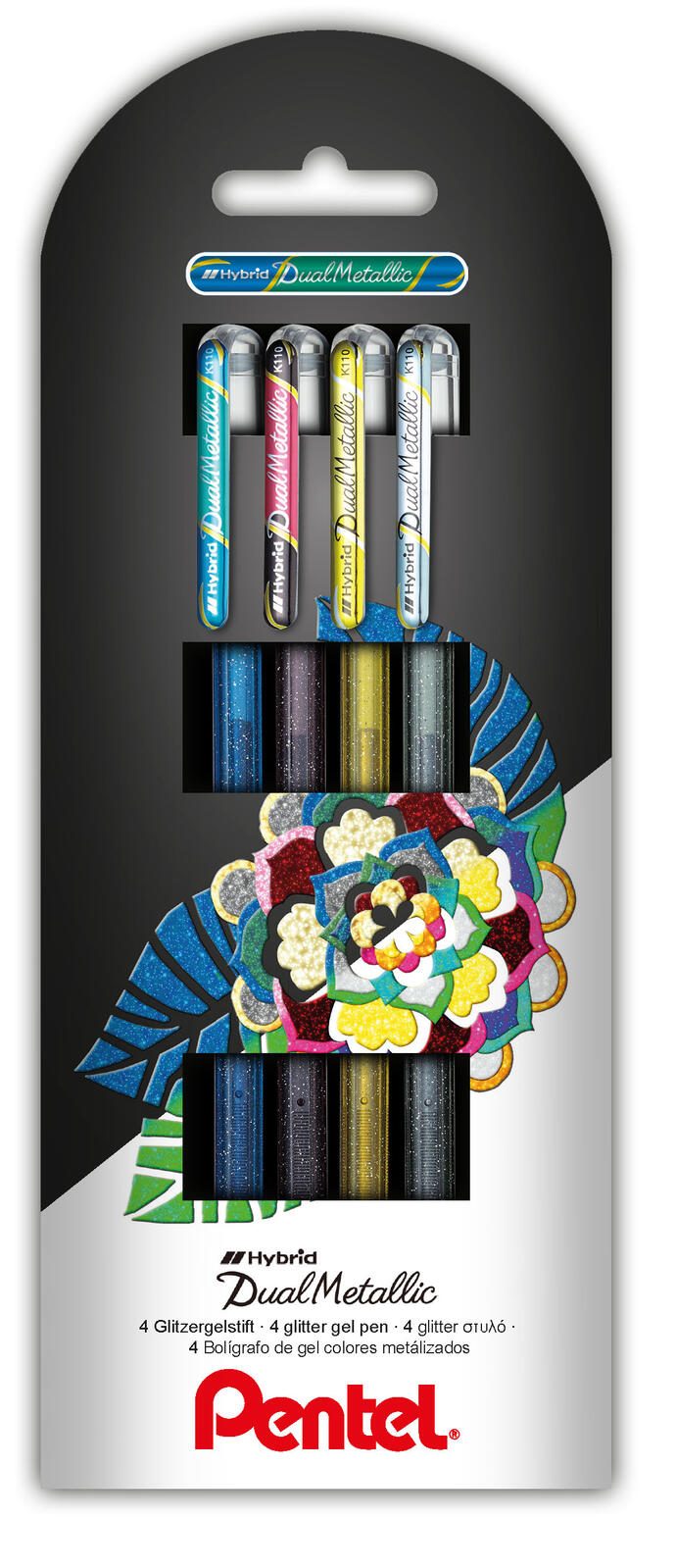 Pentel Dual Glitzer Gelschreiber 0.5 mm, Schreibfarbe: Mehrfarbig