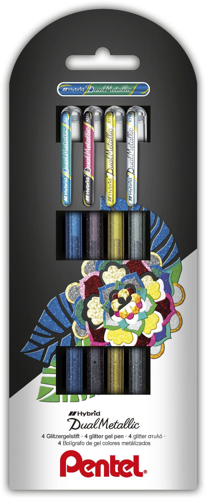 Pentel Dual Glitzer Gelschreiber 0.5 mm, Schreibfarbe: Mehrfarbig