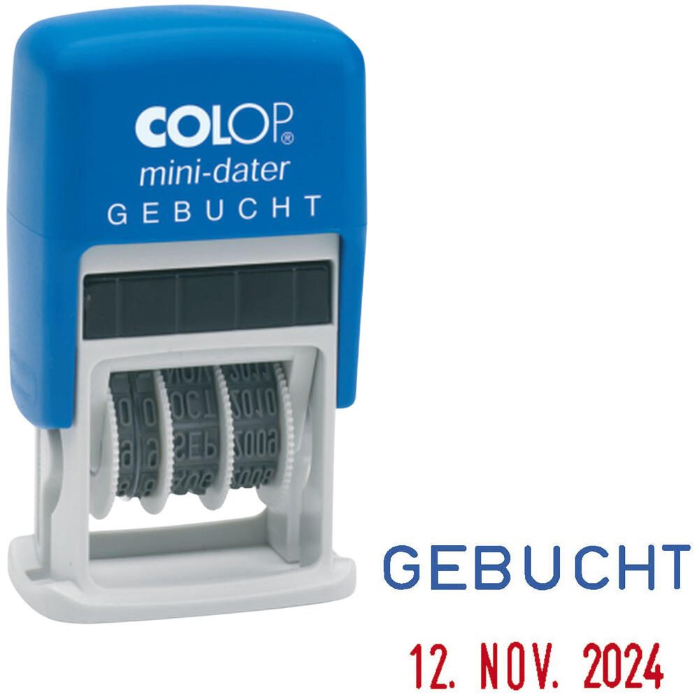 COLOP Datumstempel mit Text 'GEBUCHT'