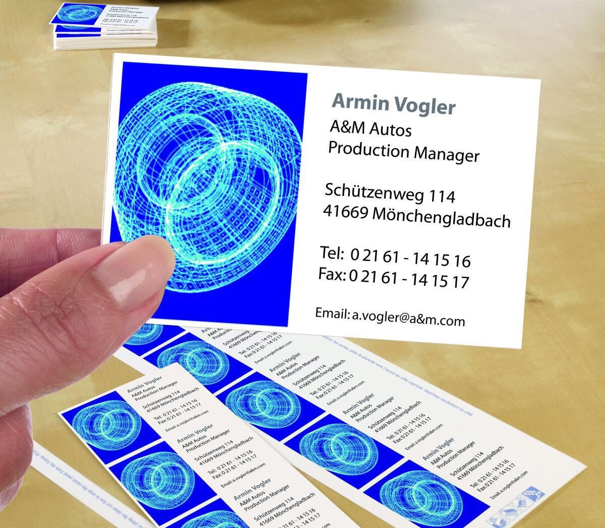 AVERY Zweckform Visitenkarten 185 g/m² matt weiß