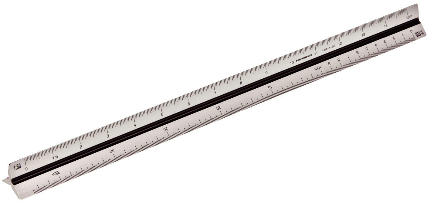 RUMOLD Dreikantlineal 30 cm