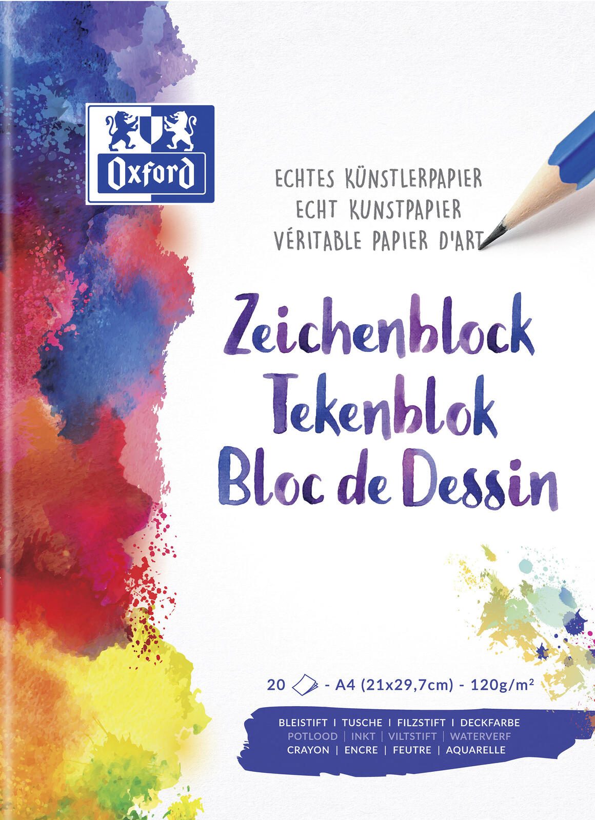 OXFORD Zeichenblock DIN A4 20 Blatt