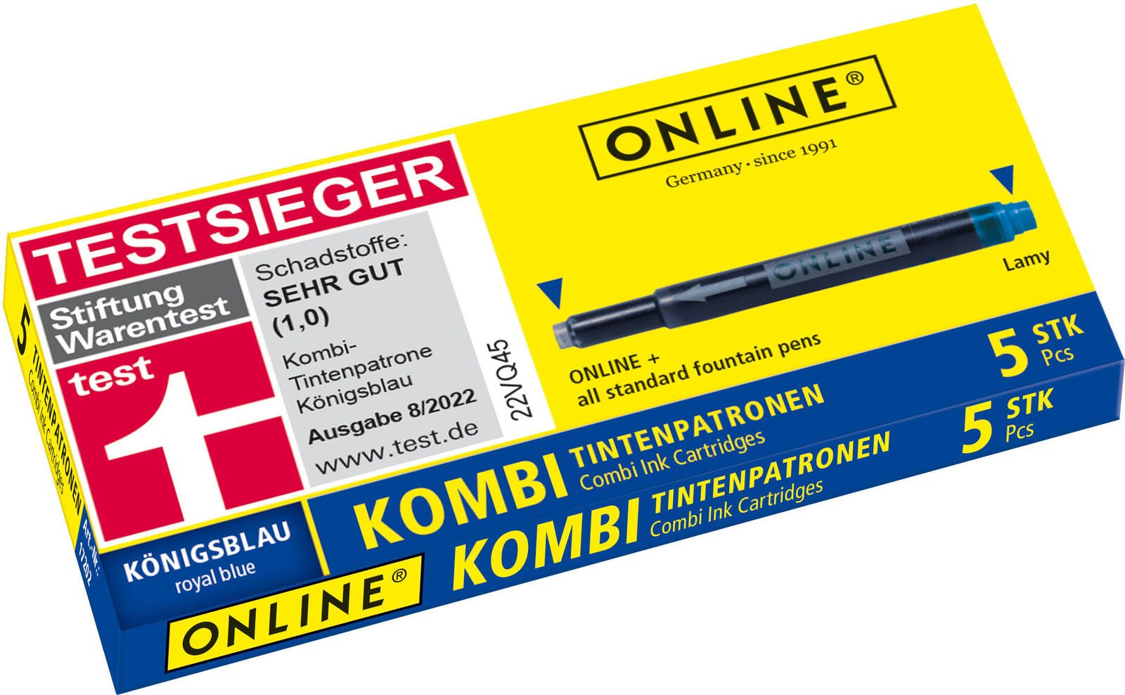 ONLINE® Tintenpatronen für Füller königsblau