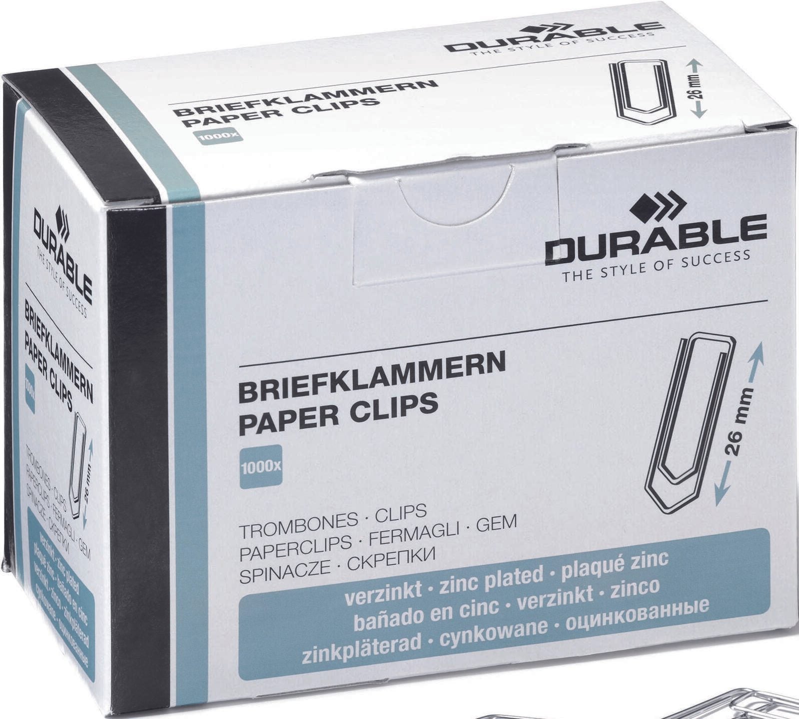 DURABLE Büroklammern Metall silber