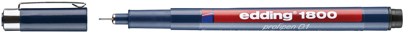 edding 1800 Fineliner 0.1 + 0.3 + 0.5 mm Schwarz